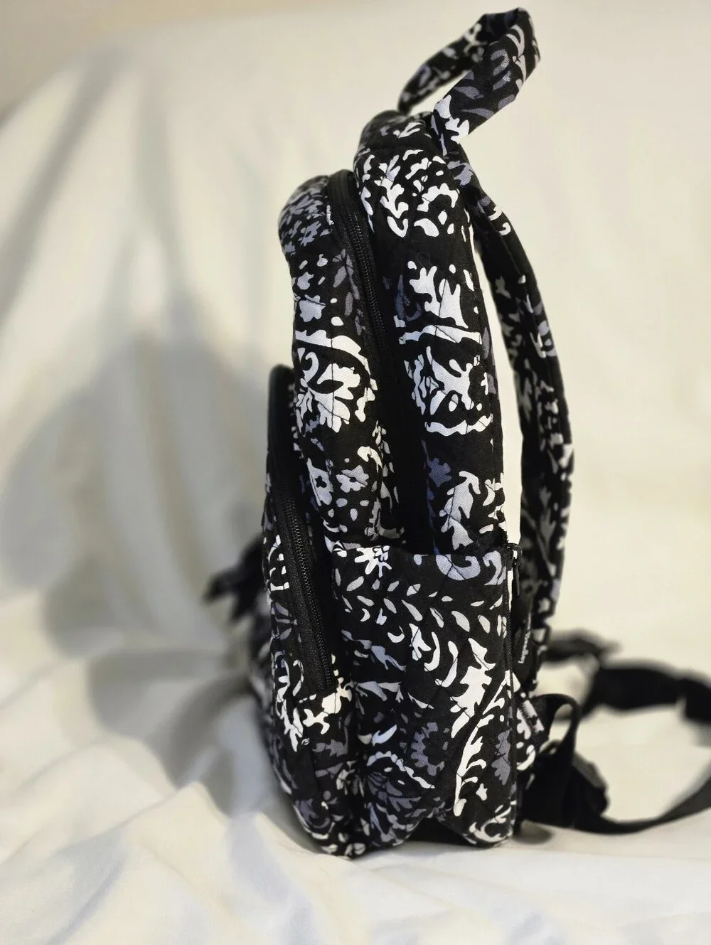 Vera Bradley mini backpack black And White
